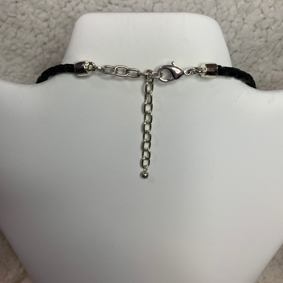 Tanya Creations TC Signed Matte silver-tone Etruscan Disc Dangle pendant - Picture 5 of 5